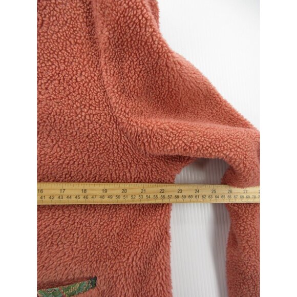 VINTAGE Orvis Jacket Large Salmon Sherpa Fleece Teddy Tapestry Trim * - Picture 5 of 13